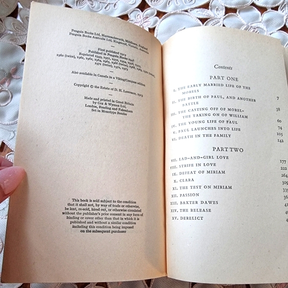 D.H. LAWRENCE Sons and Lovers 1970s Penguin Books Vintage Softcover Novel - Picture 3 of 3